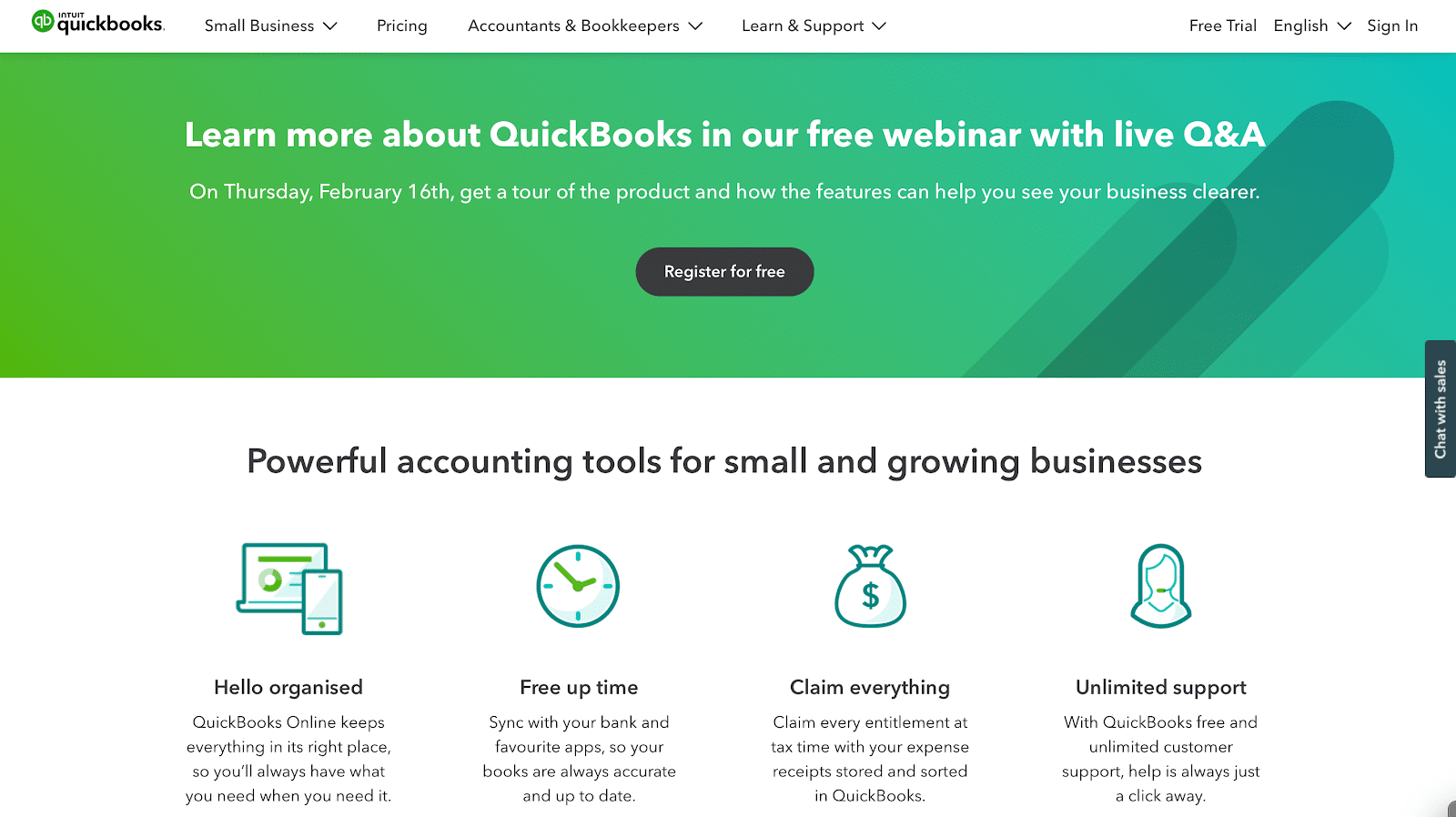 QuickBooks Online Website
