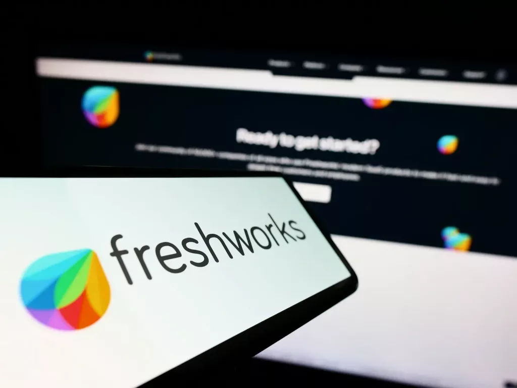 freshworks logo on screen